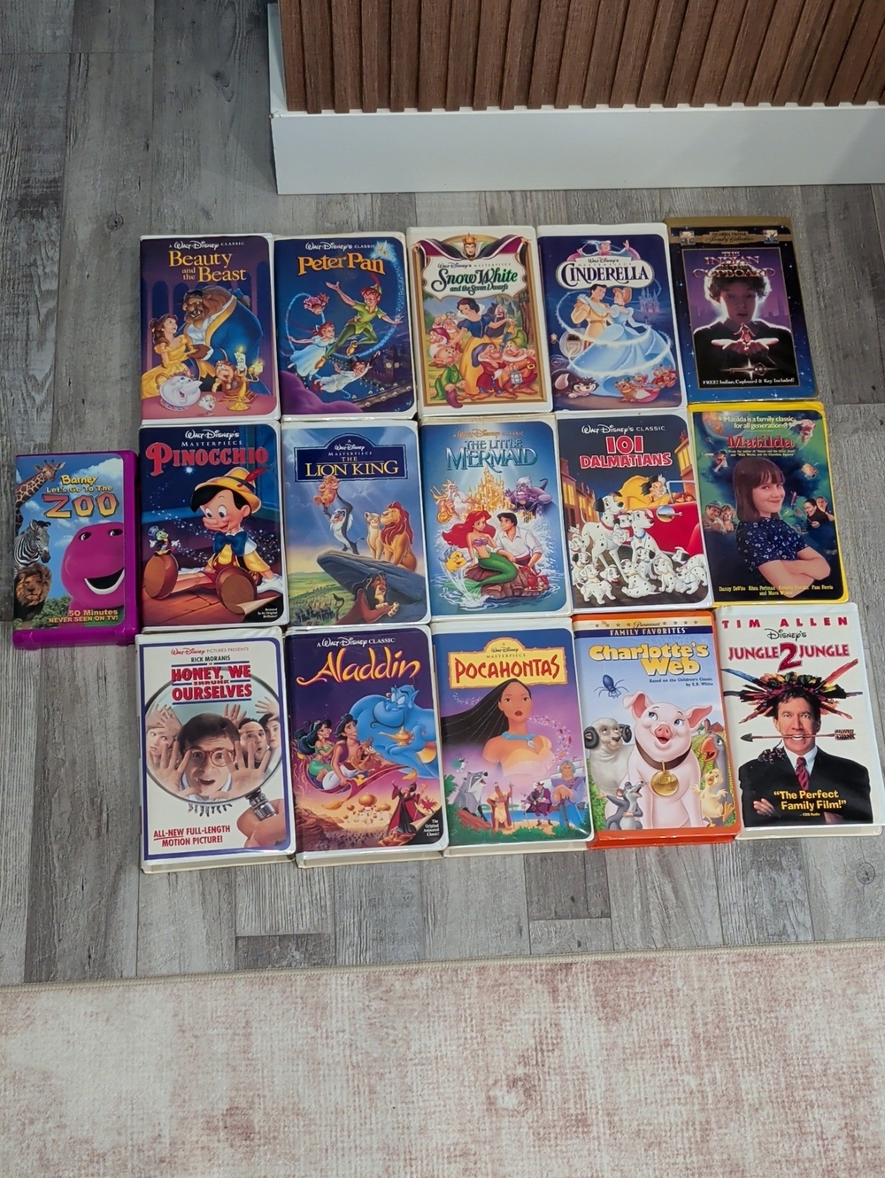 Lot of Disney VHS Classics - Colorful Cartoon Covers
